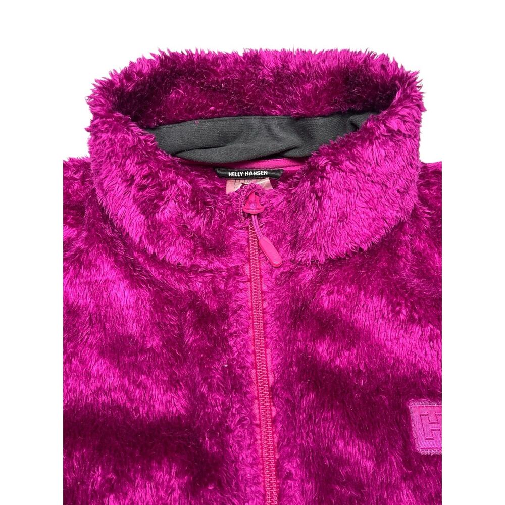 Helly Hansen Magenta Plush Fleece Jacket Women’s Full Zip Warm Outdoor Fits S/M - Picture 5 of 10